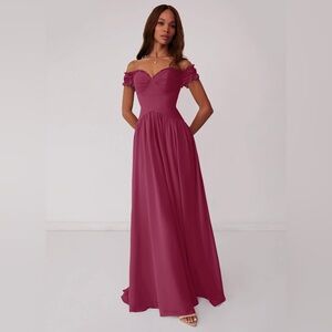 Brand New Azazie x Barbie 1010 Size A10 Bridesmaid Dress Mulberry